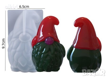 3D Джудже Гном захлюпена шапка силиконов молд форма шоколад гипс смола свещ декор