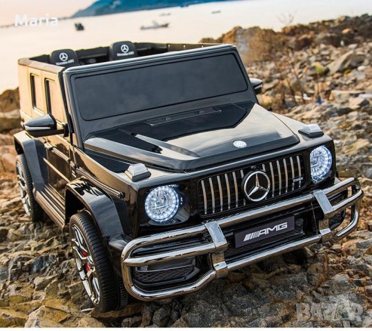 ДВУМЕСТЕН Акумулаторен джип Mercedes-Benz G63 AMG 24V батерия,MP3, снимка 18 - Детски велосипеди, триколки и коли - 35469608