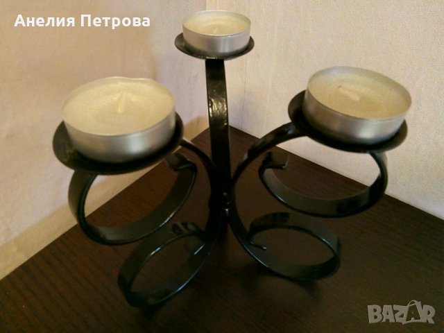 Свещник оригинално изработен, снимка 3 - Декорация за дома - 29771156