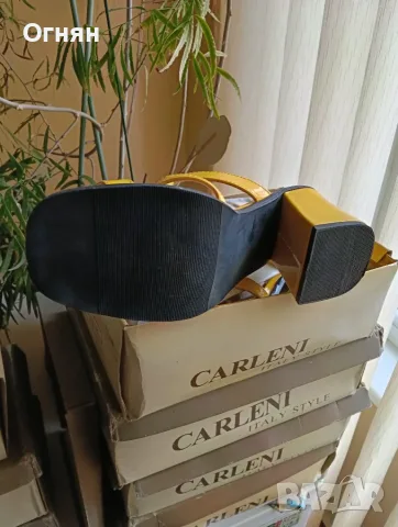 Дамски чехли,жълти , снимка 4 - Чехли - 56274657