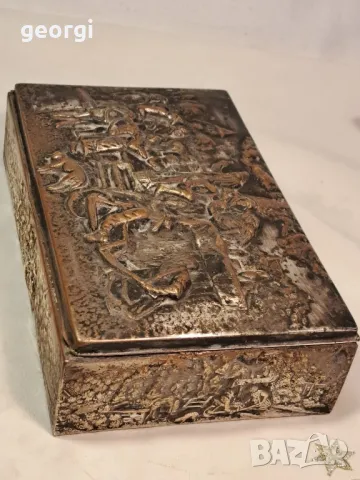 кутия за бижута с посребрен метален обков  7/1, снимка 6 - Антикварни и старинни предмети - 49666391