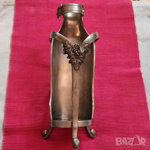 Винтидж калаена стойка за винена бутилка, Германия. 