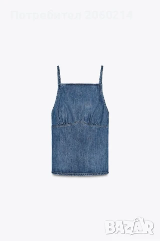 Ново Топ от деним на Zara, снимка 2 - Корсети, бюстиета, топове - 51116459
