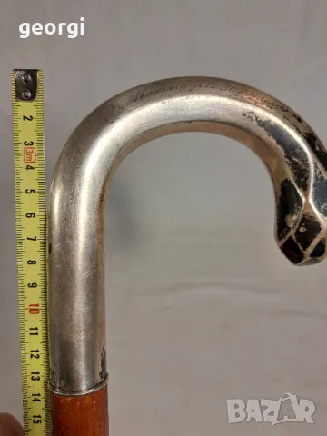 бастун със сребърна дръжка, снимка 12 - Антикварни и старинни предмети - 48362031