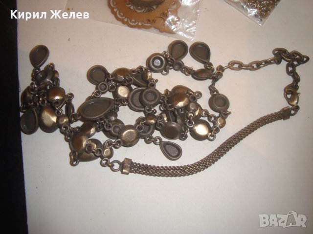 РЕТРО СТИЛНА МЕСИНГОВА ОГЪРЛИЦА 4433, снимка 5 - Колиета, медальони, синджири - 30640971
