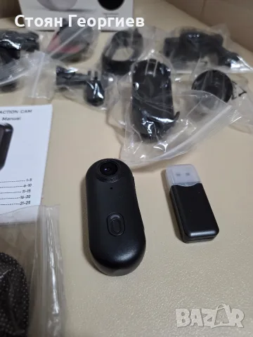 компактна мини екшън камера (тип "палец") Sports Camera 1080P WiFi H.264, заедно с пълния си компле, снимка 3 - Камери - 55776230