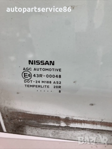 Стъклен прозорец на задната дясна врата за Nissan Qashqai 1.5 Dci (2010), снимка 2 - Части - 54312873