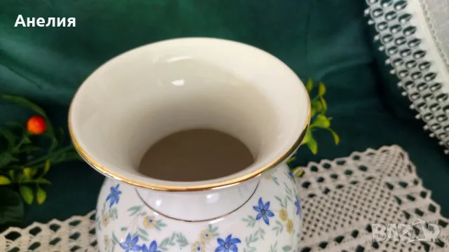 Ваза цветна с цвят екрю , снимка 3 - Вази - 50374264