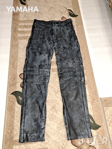 Мъжки  Мото  Панталон  ЕСТЕСТВЕНА КОЖА , снимка 3 - Панталони - 42845991