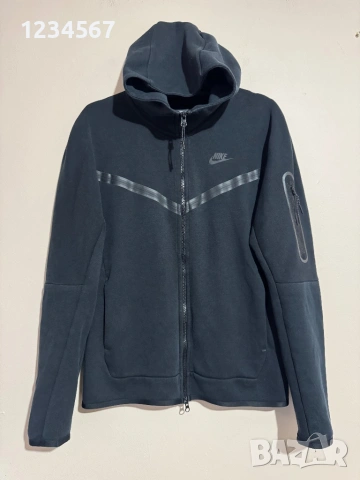 NIKE Sportswear Men's Full Zip Tech Fleece Hoodie - Black.