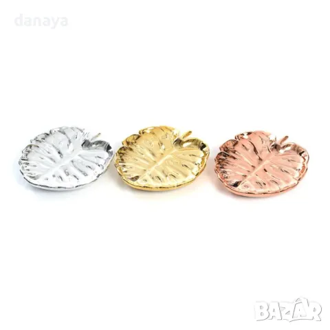 5833 Декоративно керамично плато Листо, 17x15cm, снимка 3 - Аксесоари за кухня - 49573376