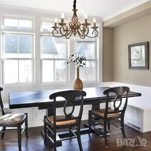 Античен висящ абажур Рустик френски класически аристократичен Селски, снимка 3 - Полилеи - 49668674