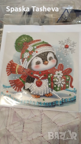 Коледни диамантени картички , снимка 12 - Декорация за дома - 52617907