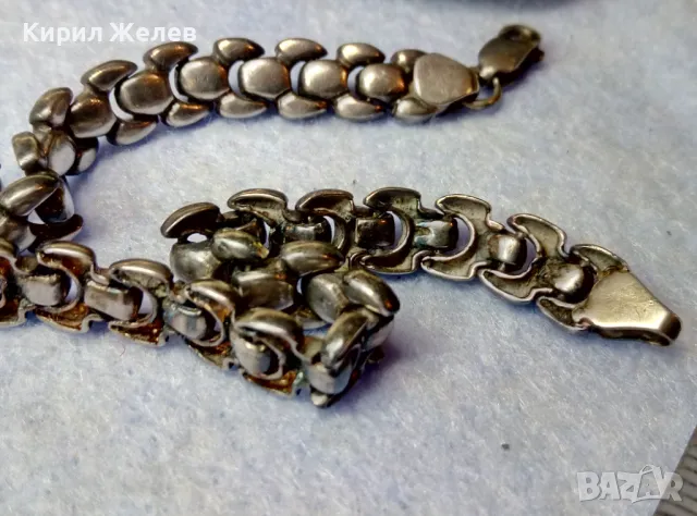 Стара СРЕБЪРНА ГРИВНА СРЕБРО ВИСОКА ПРОБА ЗДРАВА РЯДКА РЕТРО ПЛЕТКА РЪЧНА МАЙСТОРСКА ИЗРАБОТКА 20285, снимка 3 - Антикварни и старинни предмети - 49273238