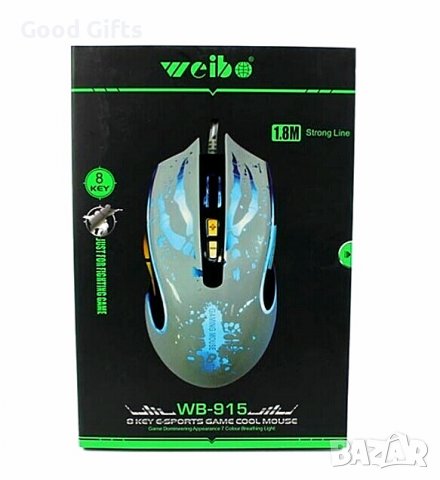 Геймърска оптична мишка Weibo wb 915, снимка 1 - Клавиатури и мишки - 39301311