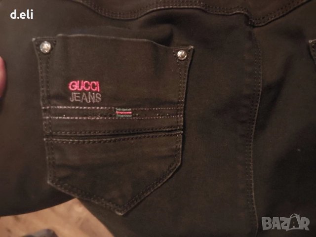 GUCCI Original Size 30 Страхотни черни дънки, снимка 2 - Дънки - 50940517