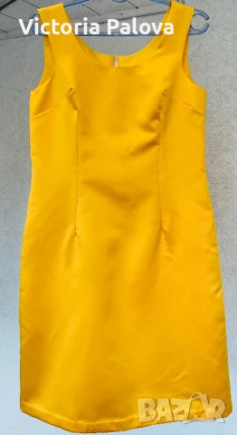 Ефектна жълта рокля , снимка 3 - Рокли - 50504263