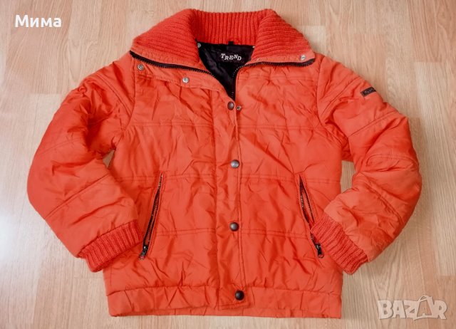 Дамско оранжево (цвят джиндър) зимно яке „TREND“, № 38, снимка 1 - Якета - 36896490