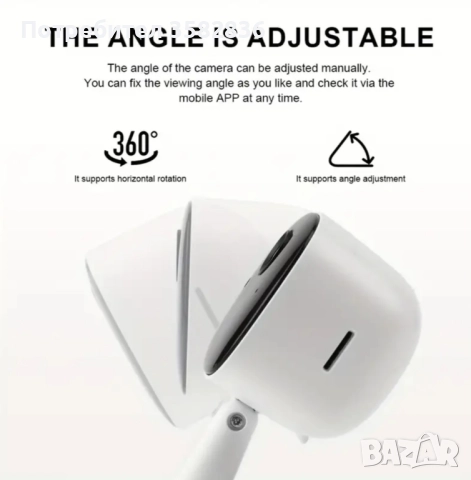 Безжична WiFi камера за видеонаблюдение – HD, нощно виждане, двупосочно аудио, работа през телефон, снимка 4 - HD камери - 52579254
