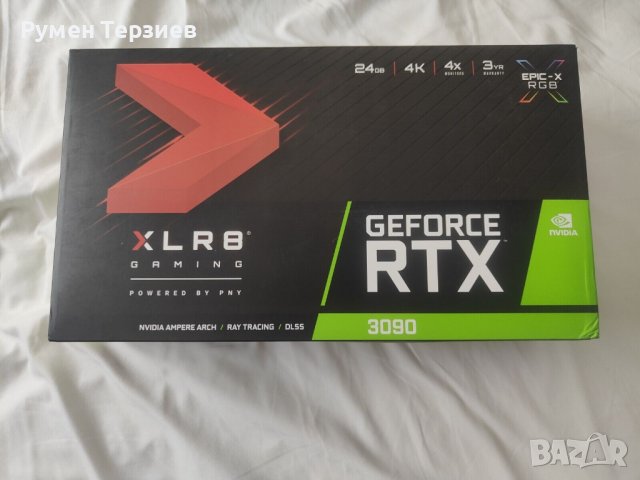 PNY GeForce RTX 3090 XLR8 Gaming EPIC-X RGB Triple Fan Edition M 24GB GDDR6X, снимка 1