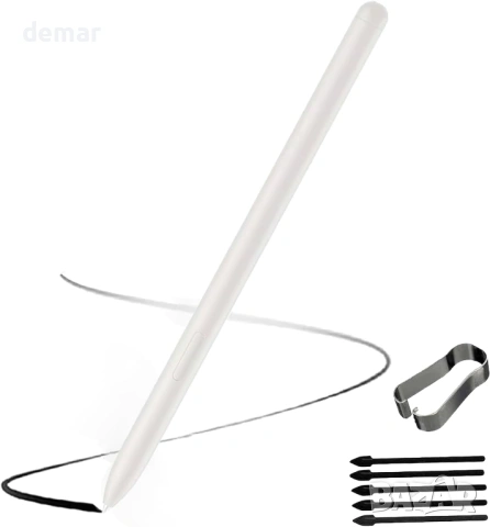 Стилус за Galaxy Tab S10 Lite с 5 резервни върхове, бежов