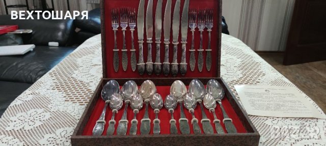 Невероятен Руски Комплект Прибори за Хранене , снимка 5 - Антикварни и старинни предмети - 38588763