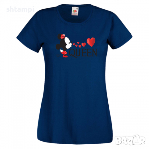 Дамска тениска Set for Couples Minnie 3 Подарък,Изненада,Рожден ден,, снимка 5 - Тениски - 36530952
