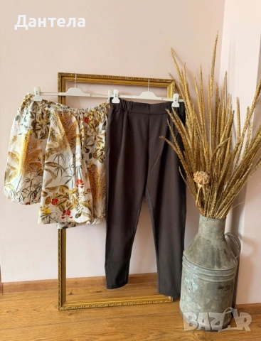 H&M Ефирна дамска риза с тропически мотиви, снимка 8 - Ризи - 54229018