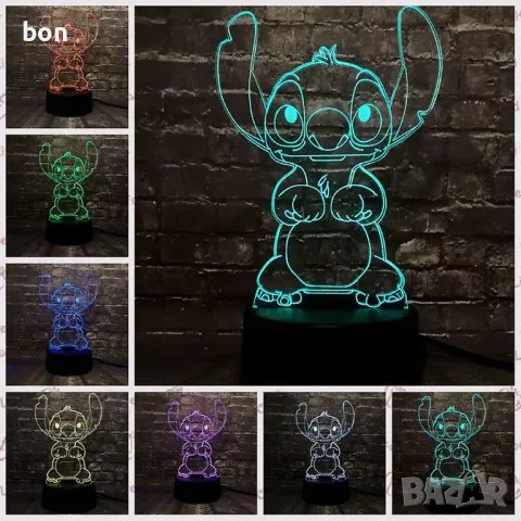 3D LED лампа Lilo Stitch, снимка 5 - Други - 49889454