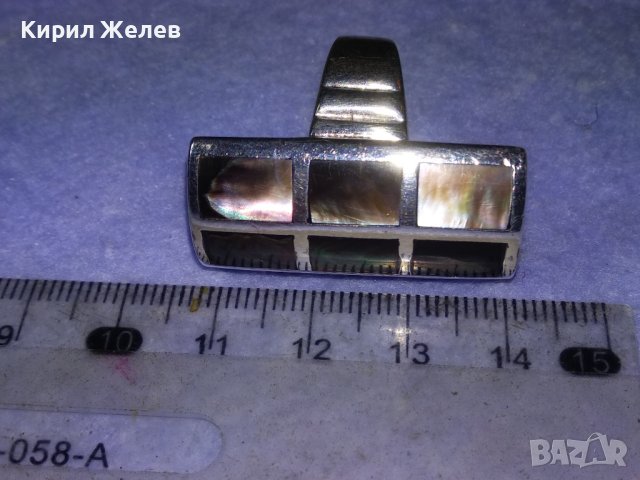 РАЗКОШЕН СЕДЕФЕН СРЕБЪРЕН ФЕШЪН АРТ ПРЪСТЕН СРЕБРО 925 с ЮВЕЛИРНО РЪЧНО ШЛИФОВАН КРАЛСКИ СЕДЕФ 39987, снимка 5 - Пръстени - 42612321