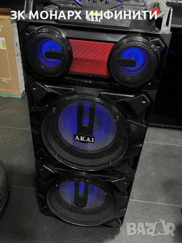 Преносима тонколона Akai, ABTS-T1203, 90W, Bluetooth, Караоке, Радио, Черна