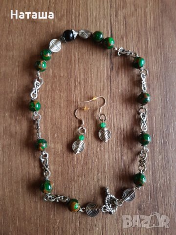 Комплект гердан и обици, снимка 5 - Бижутерийни комплекти - 35030665