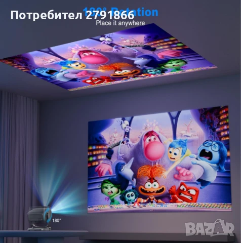Проектор 4K, електрически фокус/трапецовидна корекция,интелигентен проектор с 5G WiFi 6 и BT5.2, снимка 6 - Плейъри, домашно кино, прожектори - 50862106