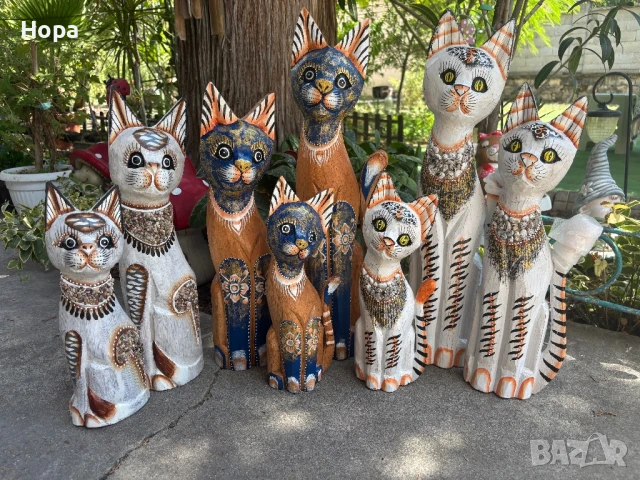Котки от дърво 60см, 80см, 100см. , снимка 3 - Декорация за дома - 29390000