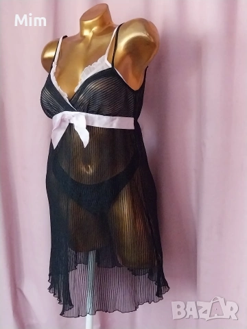 Triumph 40 Черна еластична нощница солей , снимка 7 - Нощници - 54324833