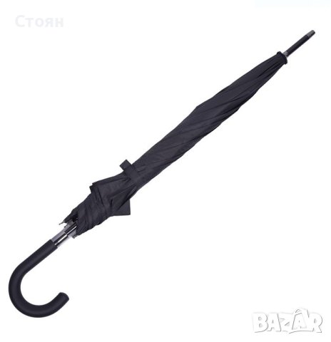 Чадър за дъжд бастун автоматичен черен 86,5 см, снимка 4 - Други - 42877813