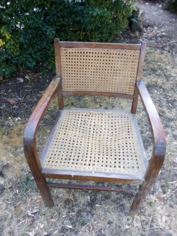 Дърво и ратан, ретро кресло, снимка 6 - Антикварни и старинни предмети - 51318778