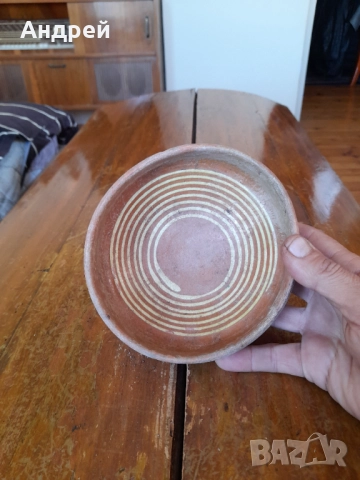 Стара керамична паница #16, снимка 4 - Други ценни предмети - 52850922