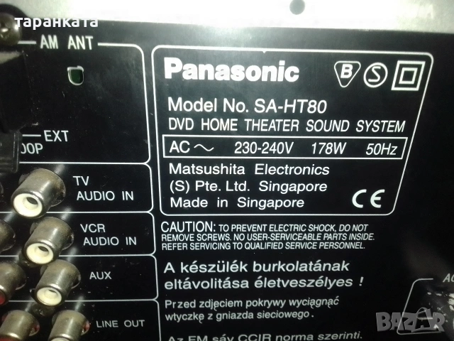 Panasonic - 6 канален усилвател със радио тунер , снимка 8 - Ресийвъри, усилватели, смесителни пултове - 53144096