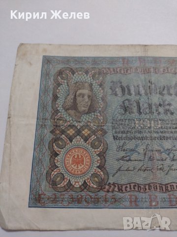 Райх банкнота - Германия - 100 марки / 1920 година - 17917, снимка 2 - Нумизматика и бонистика - 31029633