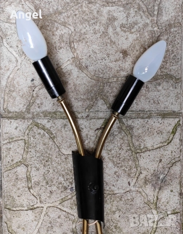 Ретро лампа в черно и златно 1960г