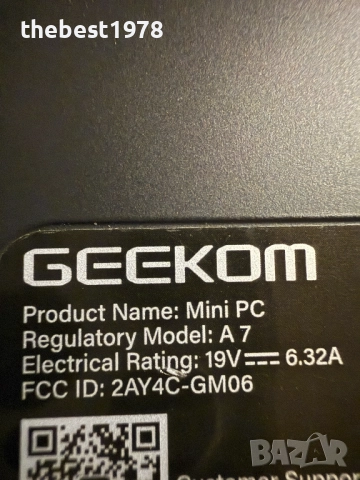 Geekom A7 Mini PC`Ryzen 9-7940HS/16GB DDR5/512GB SSD NVMe Gen 4, снимка 7 - Геймърски - 52725737