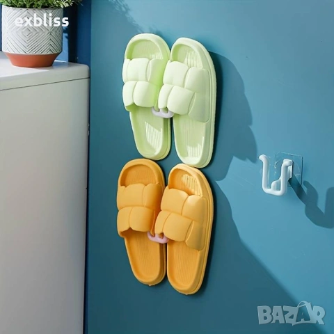 Самозалепваща се закачалка за чехли или обувки 2 бр., снимка 3 - Други - 53356455