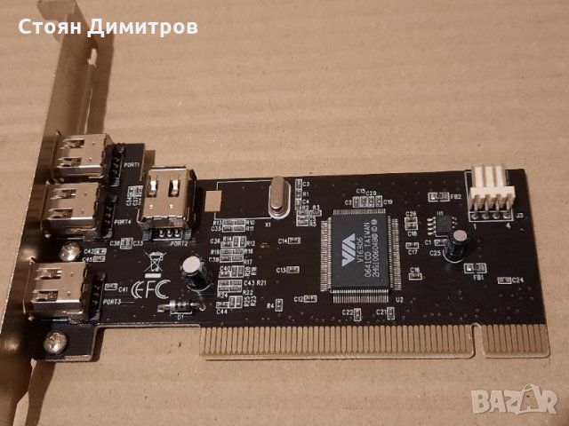 Контролер IEEE1394 3+1port PCI, снимка 1 - Кабели и адаптери - 35289527