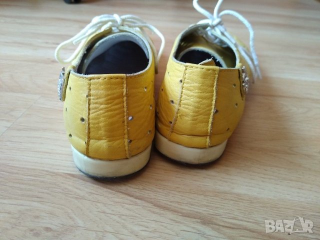 Жълти обувчици естествена кожа/38, снимка 7 - Дамски ежедневни обувки - 30070735