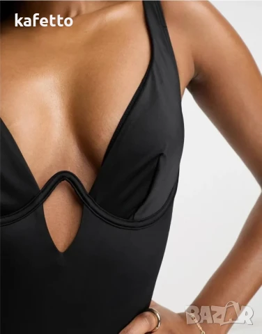 Черен цял бански интересен модел, снимка 3 - Бански костюми - 51151161