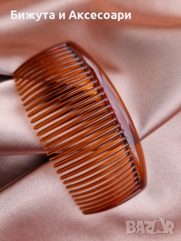 Кафяв силиконов гребен-шнола за коса, снимка 1