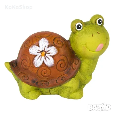 Градинска фигура "Костенурка"-11x6x7.5 см./декоративна градинска фигура/градинска керамична декораци, снимка 2 - Градински мебели, декорация  - 49859497