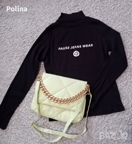 Блуза на Pause и подарък нова чанта, снимка 3 - Блузи с дълъг ръкав и пуловери - 44680427
