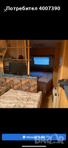 Продавам каравана Hobby 7м. до морето в къмпинг Аспровалта, снимка 12 - Каравани и кемпери - 51819673
